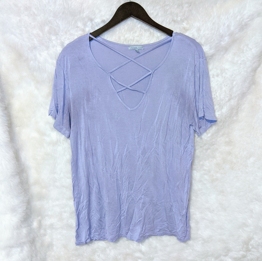 Lattice front Lavender Top